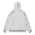 thumbnail image 4 of sususu Pullover Hoodies for Men Black Retro Style Contrast Color Embroidery Oversized Hoodie With Topstitch Design For Autumn Winter Casual Athletic Wear,Grey,M, 4 of 6
