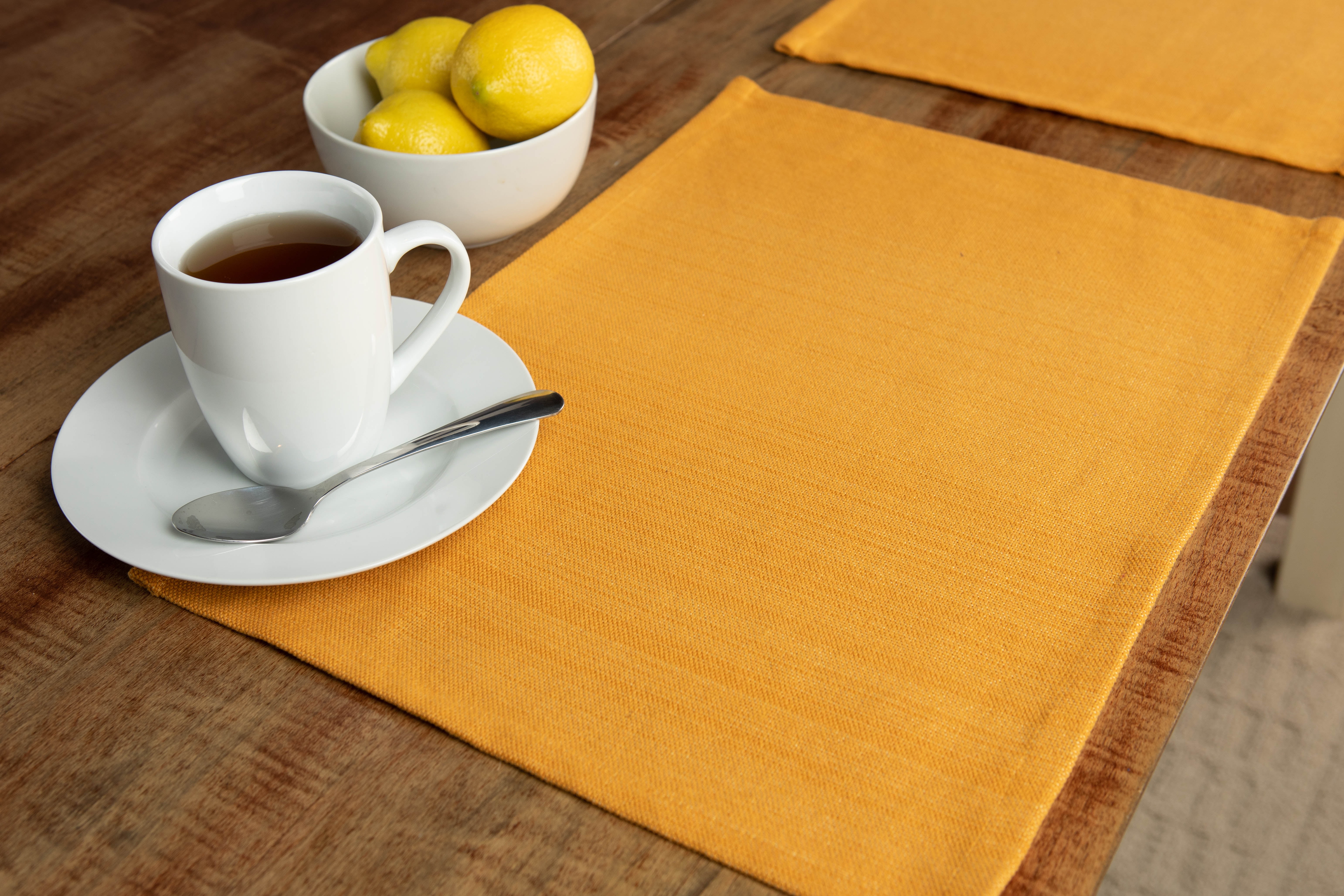 Mainstays Woven Solid Placemats, Polyester Cotton Blend, 13 in x 18 in