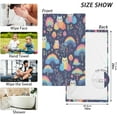 thumbnail image 3 of Dreamtimes Cute Owls Rainbow Hand Towels, 2 PCS, Highly Absorbent Soft Cotton Face Towels Bathroom Decorative Towel for Beach Gym Spa Shower, 16x28In, 3 of 7