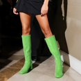 thumbnail image 3 of Botas DREAM PAIRS Gogo Punta Cuadrada Tacón Grueso Verde, 3 of 8