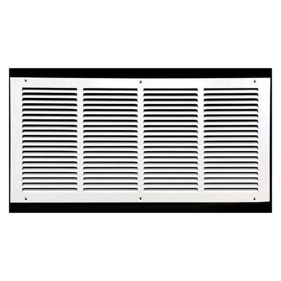 24"w X 12"h Steel Return Air Grilles - Sidewall and Cieling - HVAC Duct Cover - White [Outer Dimensions: 25.75"w X 13.75"h]