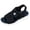 Black, variant on Womens Breathable Knit Slingback Platform Sandals Textured Strap Cushioned Sporty Sole Summer Walking Shoes