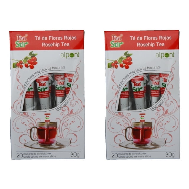 Alpont Tea Stir Té De Flores Rojas 20 Piezas 2 Paquetes