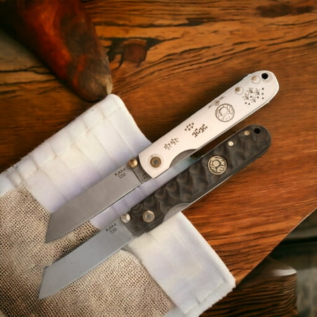 Kam Knife - T30 D2 Steel Katsu White Handle Pocket Knife