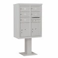 thumbnail image 3 of Salsbury Industries Pedestal Mounted 5 Units 8 Door Front Load 4C Horizontal Cluster Box Unit with 2 Parcel Locker, 3 of 6