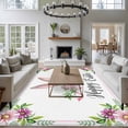 thumbnail image 4 of Happy Easter Area Rug 8x10 Washable Rug Non Slip Spring Watercolor Bunny Flower Leaf Plant Large Area Rug Soft Stainresistant Indoor Floor Carpet for Living Room Bedroom Home Office Dining Room, 4 of 8