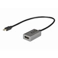 thumbnail image 1 of StarTech.com Mini DisplayPort to HDMI Adapter, mDP to HDMI Adapter Dongle, 1080p, Mini DisplayPort 1.2 to HDMI Monitor/Display, Mini DP to HDMI Video Converter, 12" Long Attached Cable - Thunderbolt 1/2 Compatible (MDP2HDEC) - Adapter - Mini DisplayPort male to HDMI female - 1 ft - black - passive converter, 1 of 4