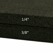 Recycled Flooring 1/4 in. x 4 ft. x 4 ft. - Black Rubber Mats
