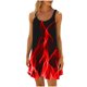 thumbnail image 4 of Vestido de Verano para las Mujeres Impreso sin Mangas Cuello Redondo, Suelto de Rodilla de Longitud Vestido Casual para la Primavera, 4 of 6