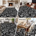thumbnail image 5 of Area Rug for Living Room, Dandelion Non-Slip Indoor Large Carpet for Bedroom/Dining Room, Modern Minimalist Abstract Flowers Black Washable Low-Profile Rectangle Floor Runner Rugs - 5 x 7 Ft, 5 of 7