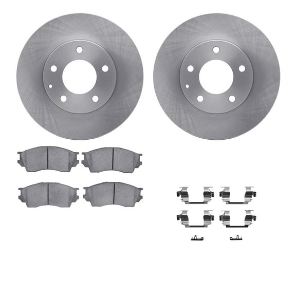 Dynamic Friction Company Front Brake Rotors with 5000 Advanced Brake Pads includes Hardware 6512-80275
