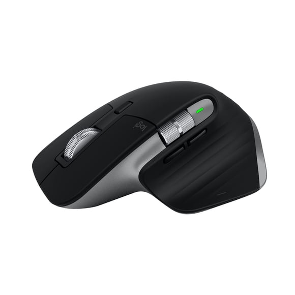 Logitech MX Master 3S for Mac Wireless Bluetooth Mouse Ultra-Fast Scrolling Ergo 8K DPI Quiet Clicks Track on Glass USB-C Apple iPad - Space Grey (Renewed)