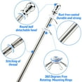 thumbnail image 4 of DIIG 6FT Flag Pole Kit,Stainless Steel American US Flagpole for Outdoor Garden Yard House Silver(Without Bracket), 4 of 8