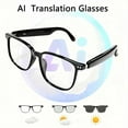 thumbnail image 3 of AI Interpretation Smart Glasses, 3-in-1 Multi Function Bluetooth Translator Glasses, 33-Language Translation, Photochromic Lenses, AI Chat & Hands-Free Audio, IPX5 Waterproof for Women Men, 3 of 9