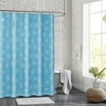 thumbnail image 4 of Vfedsrsge Cute Blue Leaf Print Polyester Shower Curtain - Water Repellent, Mold Resistant, Easy Install with 6 Hanging Rings - 31.5x70.87in for Bathroom, Hotel, Dorm, 4 of 6