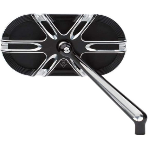 Arlen Ness 13-166 Caged Series Deep Cut Mirror - Right - Black