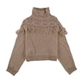 thumbnail image 1 of Rachel Zoe Womens Fringe Pullover Sweater, Pink, Large, 1 of 1