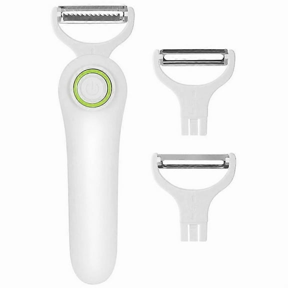 Electric Potato Peeler, Handheld Electric Vegetable & Fruit Peeler 3 In 1 Professional Set, Usb Rech1Set-White