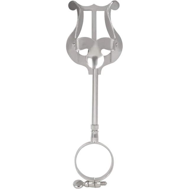 Clarinette Marching Lyre Support de Musique Portable Pince à Partitions Pince en Fer, Argent