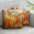 thumbnail image 3 of BANET Fall Pillow Covers Orange Pumpkin Leaves Vase Decorative Outdoor Throw Pillow Covers Thanksgiving Decoration for Home Couch,Set of 2 24x24in, 3 of 7