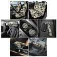 thumbnail image 2 of Renewold American Tribal Cow Print Retro 11 Pieces Car Seat Cover Set for Women Men Keychain Gear Shift Cover Handbrake Cover Headrest Covers Car Coasters Auto Accessories Protector, 2 of 7