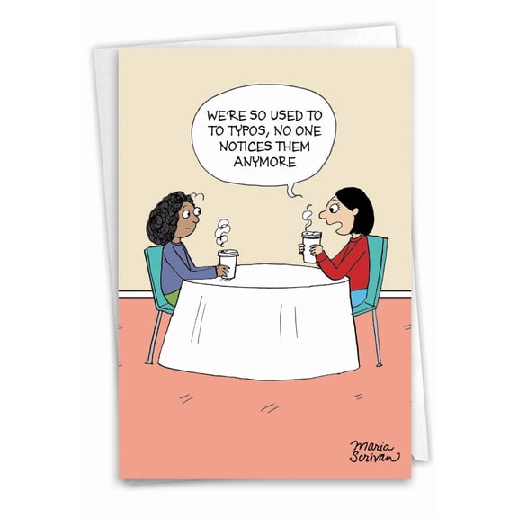 NobleWorks Funny Birthday Greeting Card with 5 x 7 Inch Envelope (1 Card) Bday Typos C2458BDG