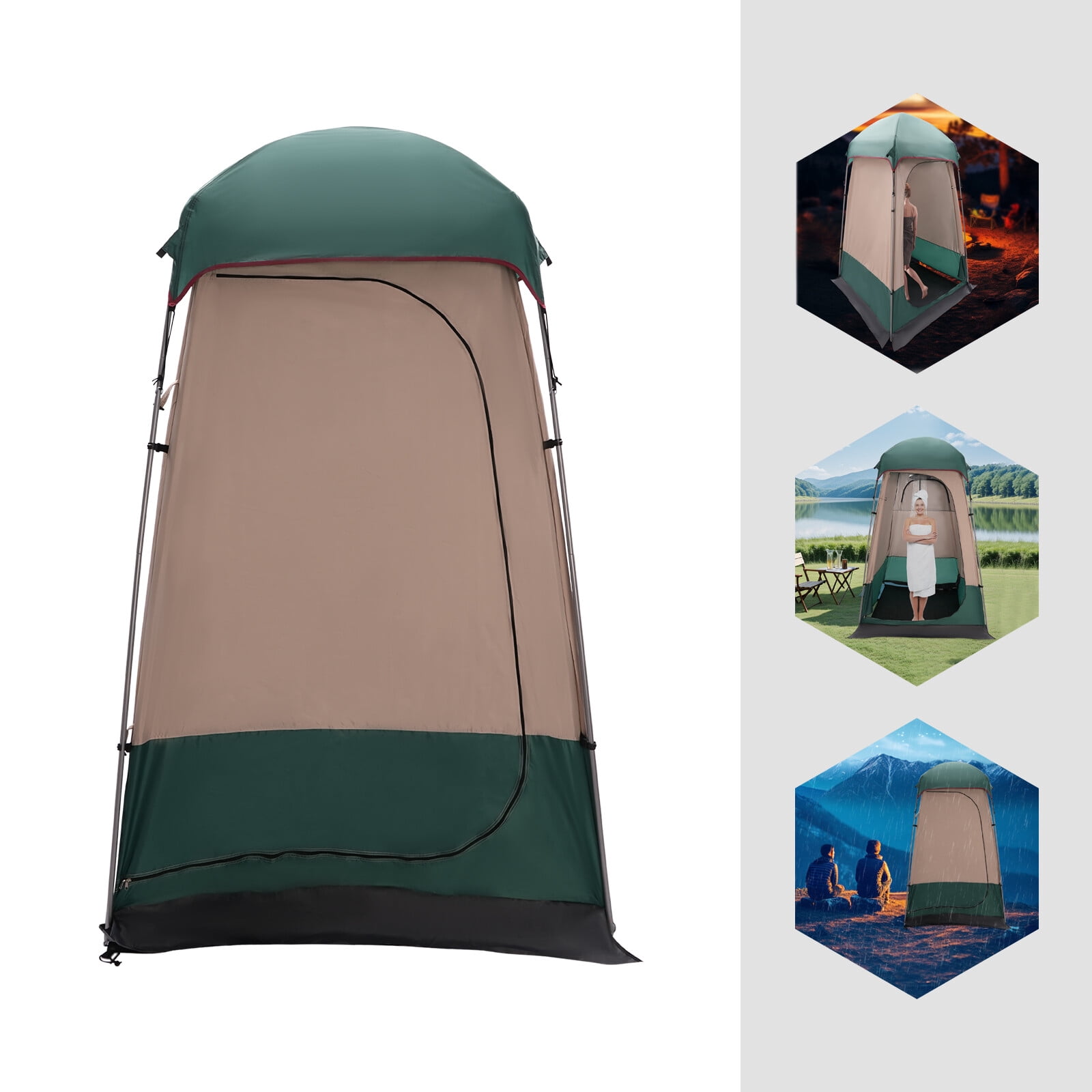 Outdoor Camping Privacy Shelter, Sun Protection, Waterproof, Portable Toilet Shower Tent for Hiking