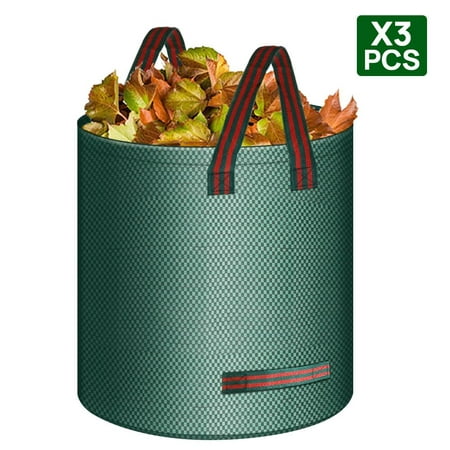 FGY 3-Pack 72 Gallons Reusable Garden Waste Bag Yard Waste Bags Lawn Pool Garden Leaf Bag