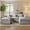 Gray, variant on Ovios 108" Modular Sectional Sofa U-Shaped Cloud Couch with 2 Ottomans, Comfy Living Room Furniture, Chenille, Gray
