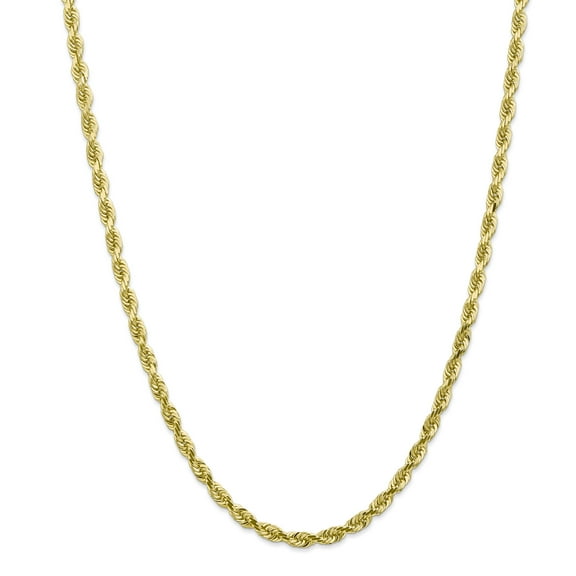 10k 4.5mm D/C Quadruple Rope Chain (Weight: 29.65 Grams, Length: 24 Inches)