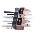 thumbnail image 4 of Estante para cepillos de dientes, sin perforaciones, para pared, para enjuague bucal, para inodoro, color rosa, 4 tazas, 4 of 12