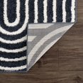 thumbnail image 4 of Abani Nuevo Collection Area Rug Mid Century Modern Bedroom Living Room Decor Floor Rug 8 x 10 Cream Charcoal, 4 of 9