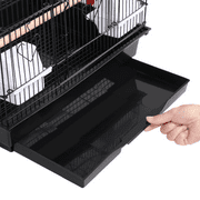 Renwick 39H Metal Bird Cage Large Roof Top Huge House for Small Birds, Black