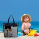 thumbnail image 5 of Fiudx Bolsa de Playa de Malla, Gran Capacidad, Diseño Ligero y Portátil, Impermeable, Plegable para Viajes, Picnic, Piscina, Vacaciones, Azul Marino, Gris, Verde, 36 X 31 X 11 Cm, 5 of 6