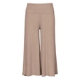 thumbnail image 7 of Utoimkio Women's Fold Over High Waist Capri Flare Pants Soft Stretch Cropped Wide Leg Trousers for Yoga Casual Daily Walking, 7 of 7