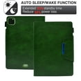 thumbnail image 4 of SaniMore for iPad Pro 11 2022/2021/2020/2018,iPad Air 5th/4th Generation/iPad 10.9" 2020 Wallet Case, Card Slots & Pen Holder [Auto Sleep] PU Leather Kickstand Shockproof Full Protective Cover, Green, 4 of 10