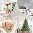 thumbnail image 7 of 4mm Pearl String Beaded 50PCS Elegant Bridal Bouquet Picks Silver Flower Arrangement Pearl Sticks Christmas Tree Picks for Home Office, 7 of 7