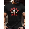 thumbnail image 1 of POWER NYC T-Shirt Graphique 1 Pce Col Rond Décontracté pour Hommes - Tissu Polyester Léger Extensible, Coupe Régulière pour Adultes, Tee-Shirt d'Entraînement d'Été, 1 of 6