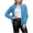 Blue, variant on Sparkly Sequin Jacket Glitter Long Sleeves Zip Up Bomber Velvet Jacket - Small, Neon