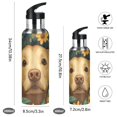 thumbnail image 2 of Yayeee 20oz Insulated Water Bottle Double Wall Stainless Steel with Flip Straw Lid, Flowers and Dog, 2 of 7