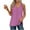 Hot Pink, variant on AherBiu Summer Tank Tops for Women V Neck Striped Side Slit Casual Loose Sleeveless Top Tees Shirts