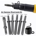 thumbnail image 3 of 7 Pcs Great Heavy Duty Smoothing Pneumatic Air Rivet Hammer Tools Kit, 3 of 4