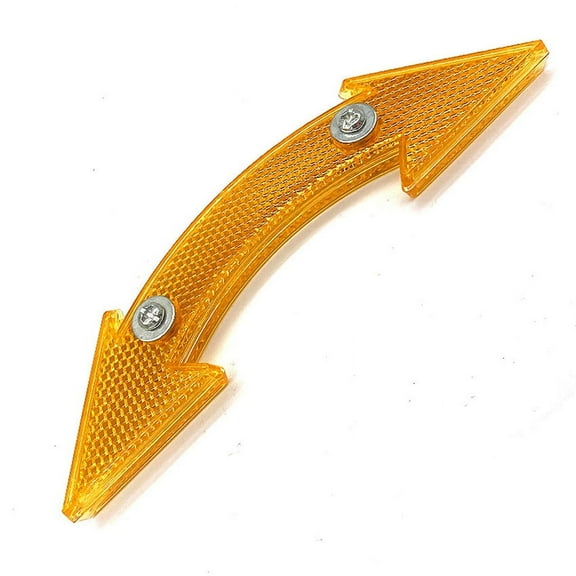 Bicycle Mountain Bike Wheel Double Arrow Plastic Reflective Spoke Light Strip Reflector-Yellow
