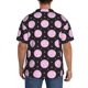 thumbnail image 3 of Fotbe Pink Groovy Disco Ball Camisa Estampada de Manga Corta para Hombre, Casual de Verano, Estilo Playero, Sin Arrugas-XX-Large, 3 of 5