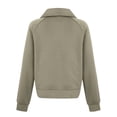 thumbnail image 3 of Women's Half Zip Sweatshirt Oversized Long Sleeve Quarter Zip Pullover Casual Lightweight Loose Sweatshirt Y2K Tops, 3 of 6