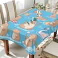 thumbnail image 4 of 54x72 Inch Tablecloth Polyester Square Tablecloth for Home Kitchen Dinner Decor Capybaras Pattern, 4 of 9