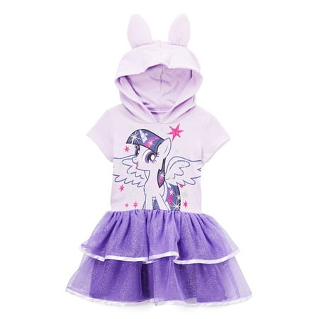 My Little Pony Toddler Girls' Twilight Sparkle Costume Ruffle Dress, Lilac, 2T