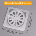thumbnail image 3 of 10 Pcs Disposable Hair Drain Stickers, Drain Cover Hair Catcher, Shower Drain Hair Catcher Mesh Stickers, Disposable Shower Drain Cover Hair Catcher for Bathroom Laundry Bathtub Kitchen, 3.93"x3.93", 3 of 6