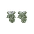 thumbnail image 2 of BemeyourBBs Infant Baby Girls Summer Clothes 2 Pieces Outfits Short Sleeve Doll Collar Eyelet Shirt Tops Bloomer Shorts Sets, 2 of 9