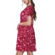 thumbnail image 2 of Fotbe Pink Glitter Vestido Largo de Moda para Mujer, Vestido Tipo Camiseta con Manga Corta y Estilo Casual a Rayas y Bloques de Color, 2 of 6